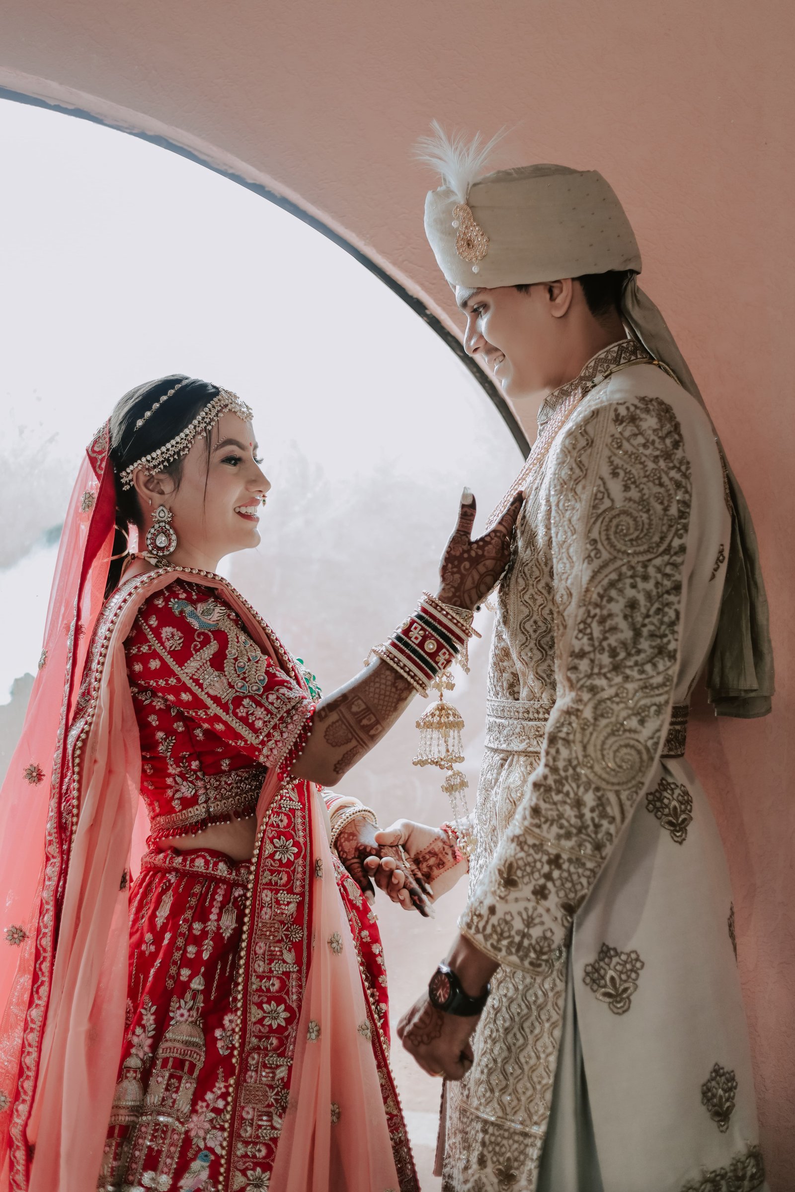 Candid bride portrait